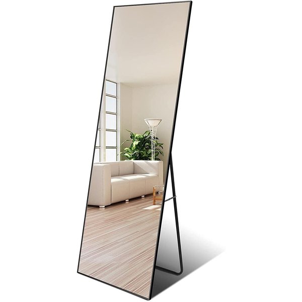Ipower Full Length Floor Mirror, 65X22 Inch Black FNMIRRORFLOOR65X22B